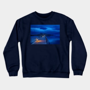 The sound of silence at Prespes lakes Crewneck Sweatshirt